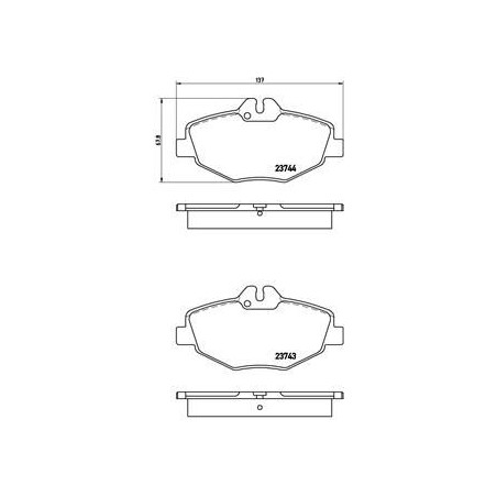 Brake Pad Set, disc brake BREMBO P50049