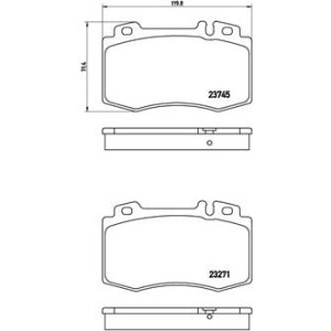 Brake Pad Set, disc brake BREMBO P50053