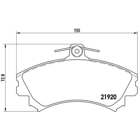 Brake Pad Set, disc brake BREMBO P50055