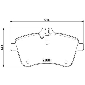 Brake Pad Set, disc brake BREMBO P50057