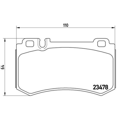 Brake Pad Set, disc brake BREMBO P50061