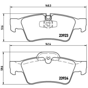 Brake Pad Set, disc brake BREMBO P50064