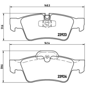 Σετ τακάκια, δισκόφρενα BREMBO P50064