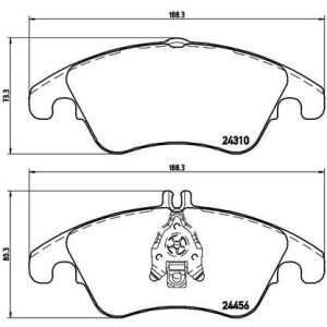 Brake Pad Set, disc brake BREMBO P50069