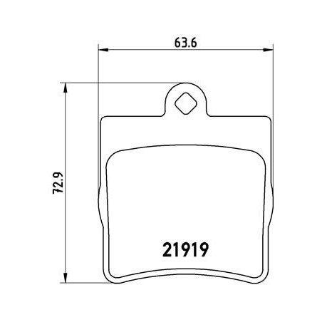 Brake Pad Set, disc brake BREMBO P50072