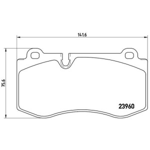 Brake Pad Set, disc brake BREMBO P50074