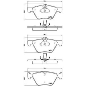 Brake Pad Set, disc brake BREMBO P50075