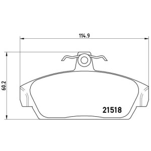 Σετ τακάκια, δισκόφρενα BREMBO P52015