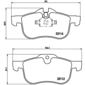 Brake Pad Set, disc brake BREMBO P52017