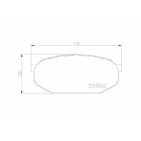 Σετ τακάκια, δισκόφρενα BREMBO P54005