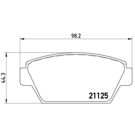 Brake Pad Set, disc brake BREMBO P54010