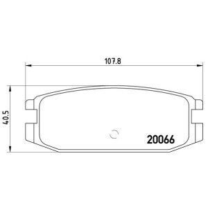 Brake Pad Set, disc brake BREMBO P54011