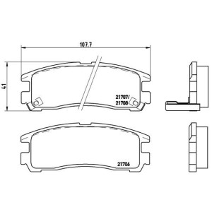 Brake Pad Set, disc brake BREMBO P54012