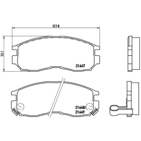 Σετ τακάκια, δισκόφρενα BREMBO P54014