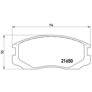 Brake Pad Set, disc brake BREMBO P54015