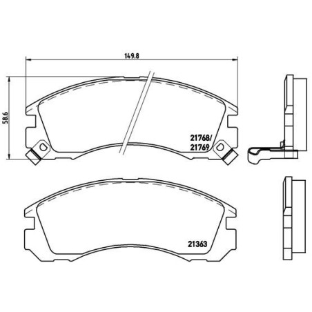 Σετ τακάκια, δισκόφρενα BREMBO P54017