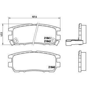 Brake Pad Set, disc brake BREMBO P54018