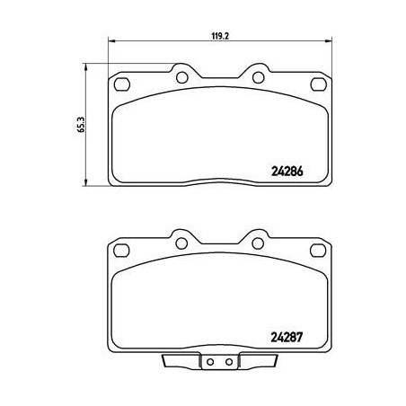 Σετ τακάκια, δισκόφρενα BREMBO P54019