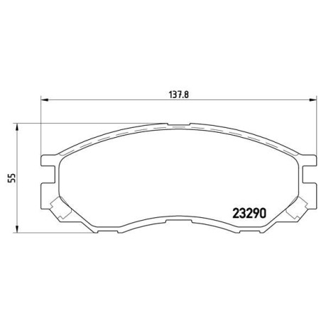 Brake Pad Set, disc brake BREMBO P54020