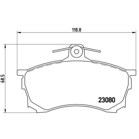 Brake Pad Set, disc brake BREMBO P54021