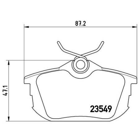 Brake Pad Set, disc brake BREMBO P54023