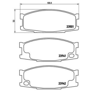 Brake Pad Set, disc brake BREMBO P54024