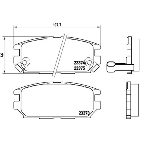 Σετ τακάκια, δισκόφρενα BREMBO P54025