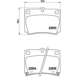 Brake Pad Set, disc brake BREMBO P54026