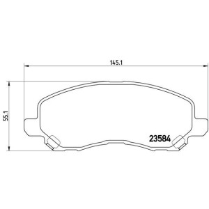 Brake Pad Set, disc brake BREMBO P54030