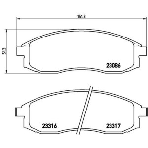 Brake Pad Set, disc brake BREMBO P54032