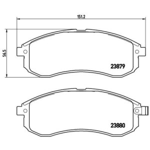 Brake Pad Set, disc brake BREMBO P54033