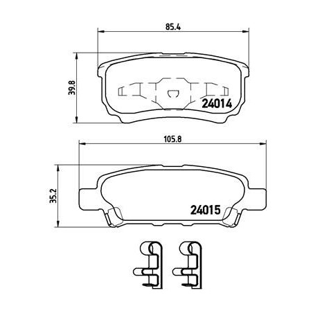 Brake Pad Set, disc brake BREMBO P54034