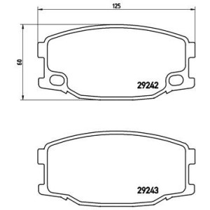 Brake Pad Set, disc brake BREMBO P54035