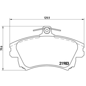 Brake Pad Set, disc brake BREMBO P54036