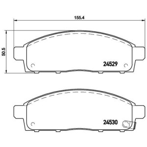 Brake Pad Set, disc brake BREMBO P54038