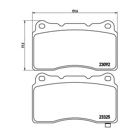 Brake Pad Set, disc brake BREMBO P54039