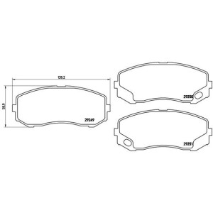 Σετ τακάκια, δισκόφρενα BREMBO P54043