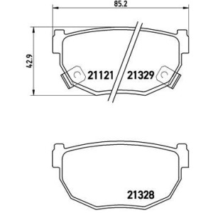 Brake Pad Set, disc brake BREMBO P56010