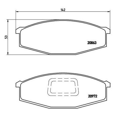 Brake Pad Set, disc brake BREMBO P56012