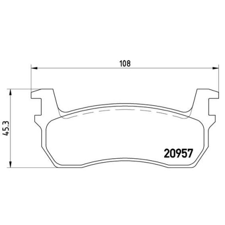 Brake Pad Set, disc brake BREMBO P56013