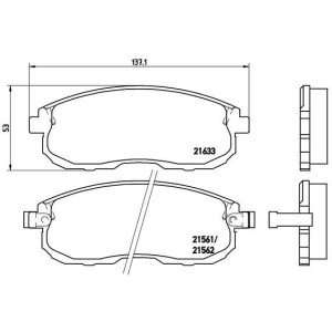 Brake Pad Set, disc brake BREMBO P56021