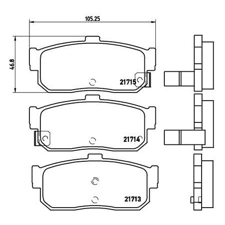 Brake Pad Set, disc brake BREMBO P56029