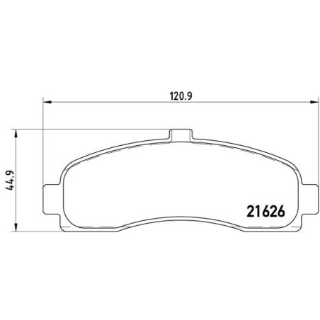 Brake Pad Set, disc brake BREMBO P56031