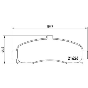 Brake Pad Set, disc brake BREMBO P56031
