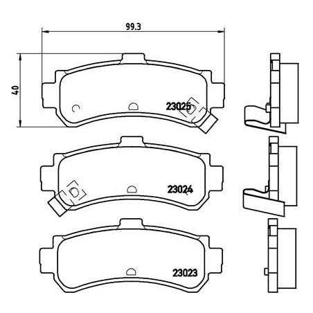 Σετ τακάκια, δισκόφρενα BREMBO P56035