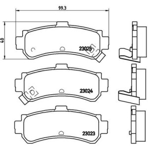 Brake Pad Set, disc brake BREMBO P56035