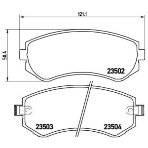 Brake Pad Set, disc brake BREMBO P56039