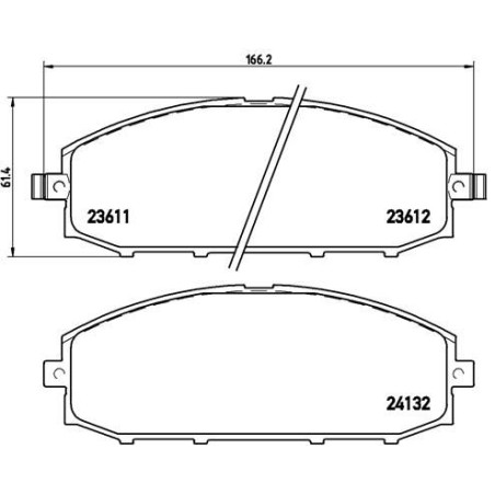 Brake Pad Set, disc brake BREMBO P56041