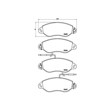 Brake Pad Set, disc brake BREMBO P56042