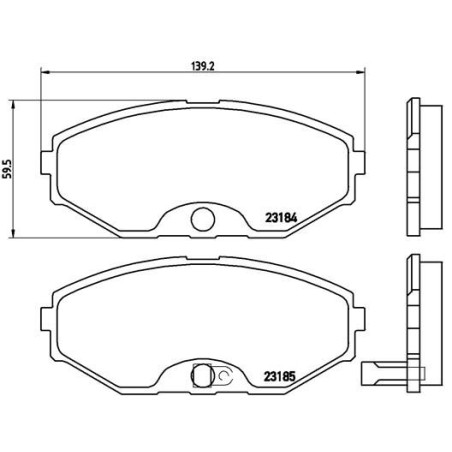 Σετ τακάκια, δισκόφρενα BREMBO P56045